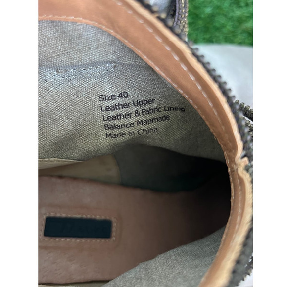 Matiko Tan Suede Western Inspired Short Boots - Size 10 with Straps - Picture 3 of 8